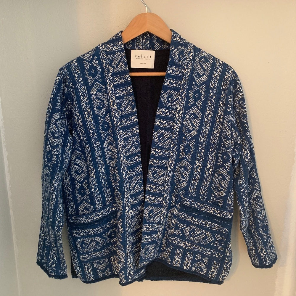 Velvet  Open Front Blazer